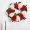 21'' White & Red Geranium with Blueberry Wreath